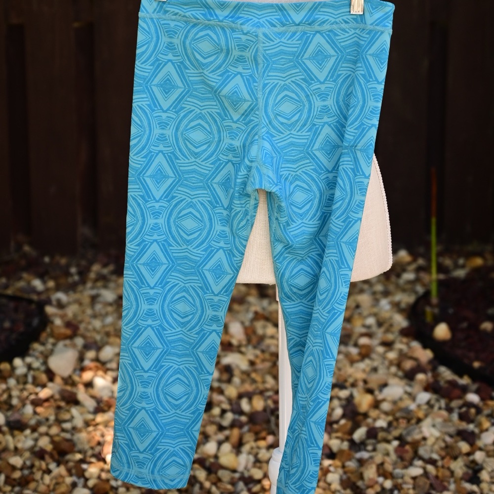 Blue Zumba crop Leggings